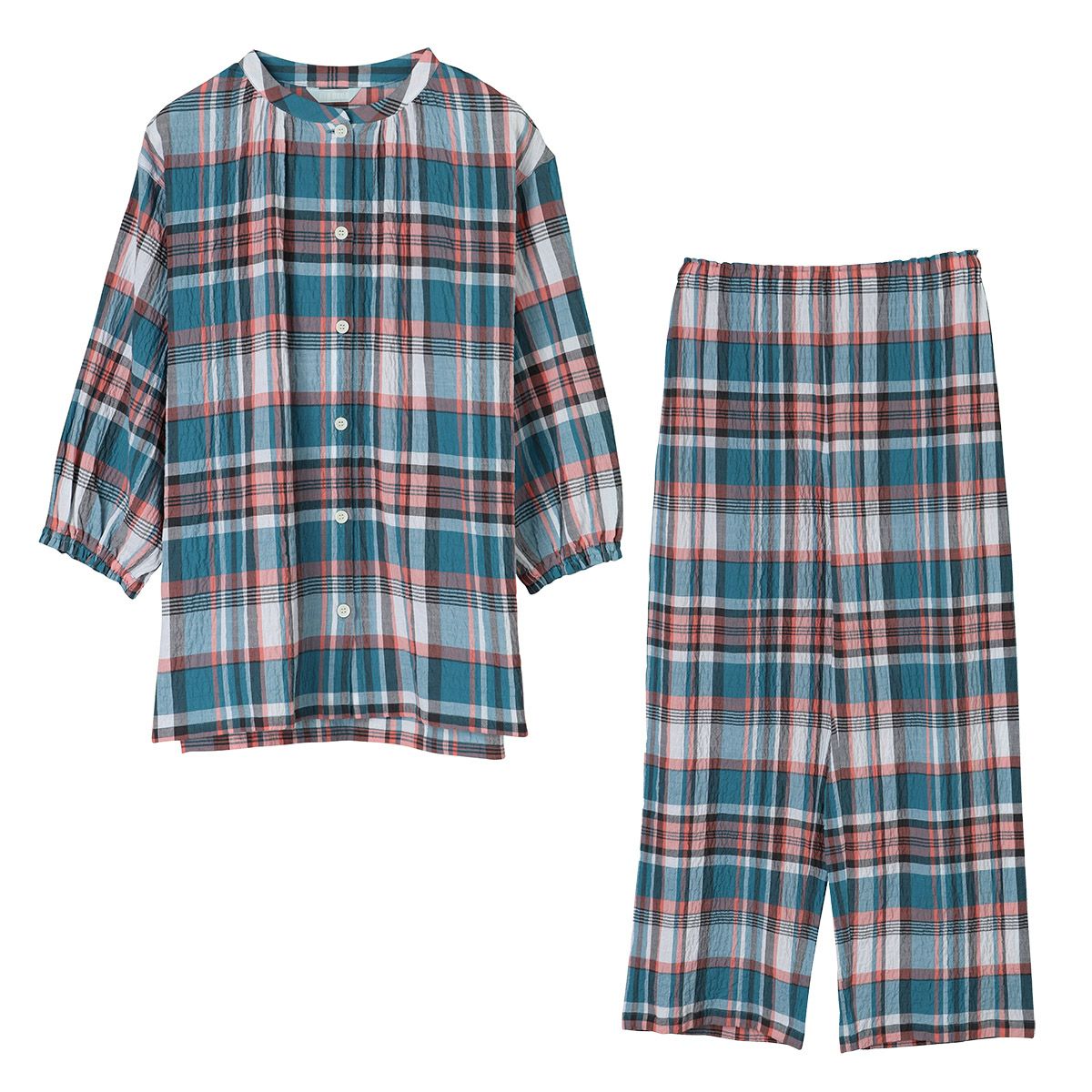 24サッカーチェック[7分袖パジャマ] | KID BLUE OFFICIAL ONLINE STORE