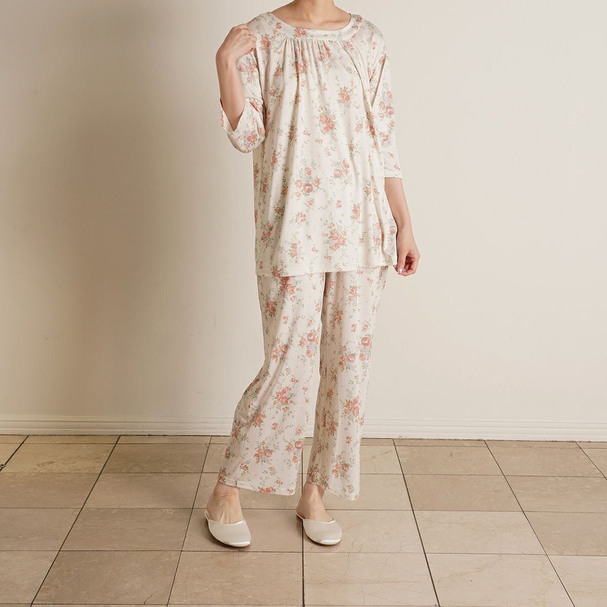 24シルクブラッサムPt[7分袖パジャマ] | KID BLUE OFFICIAL ONLINE STORE