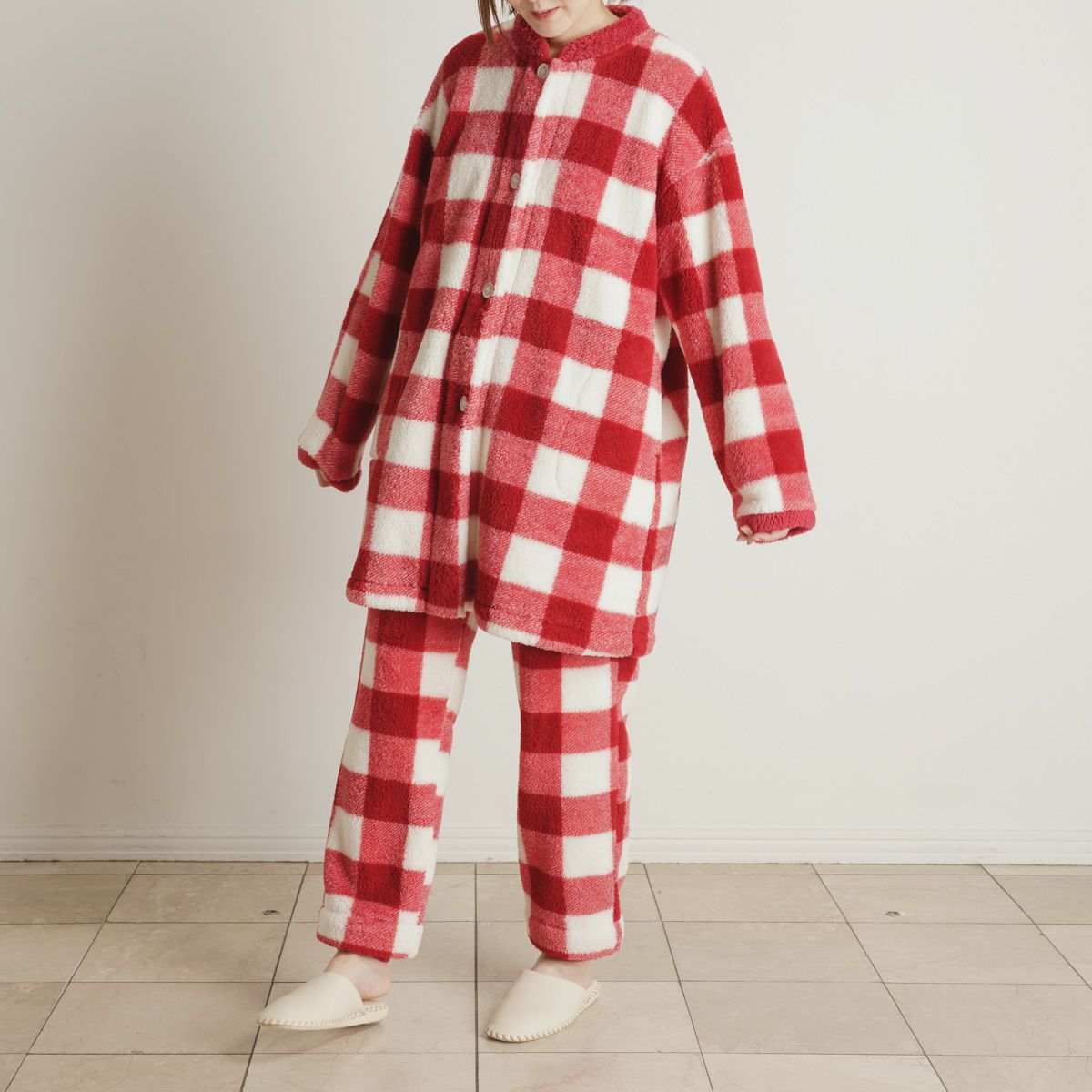 24シャギーギンガム[長袖ガウン] | KID BLUE OFFICIAL ONLINE STORE