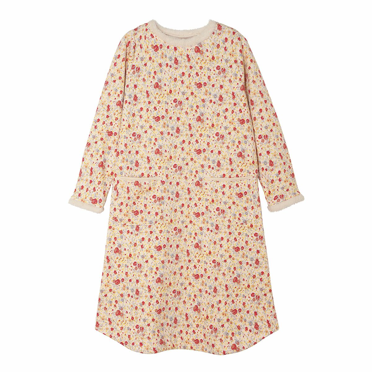 裏シャギーガーニッシュフラワー[長袖ワンピース] | KID BLUE OFFICIAL