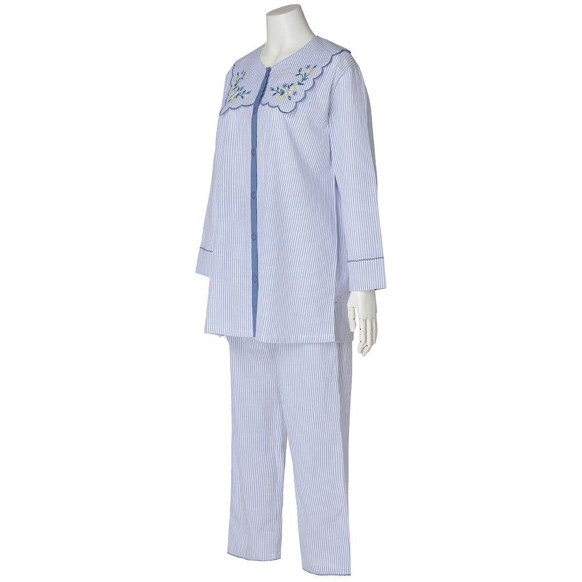 新品タグ付き　キッドブルー　kids blue パジャマ M ストライプ 25ストライプエンブ[9分袖パジャマ] | KID BLUE OFFICIAL ONLINE STORE