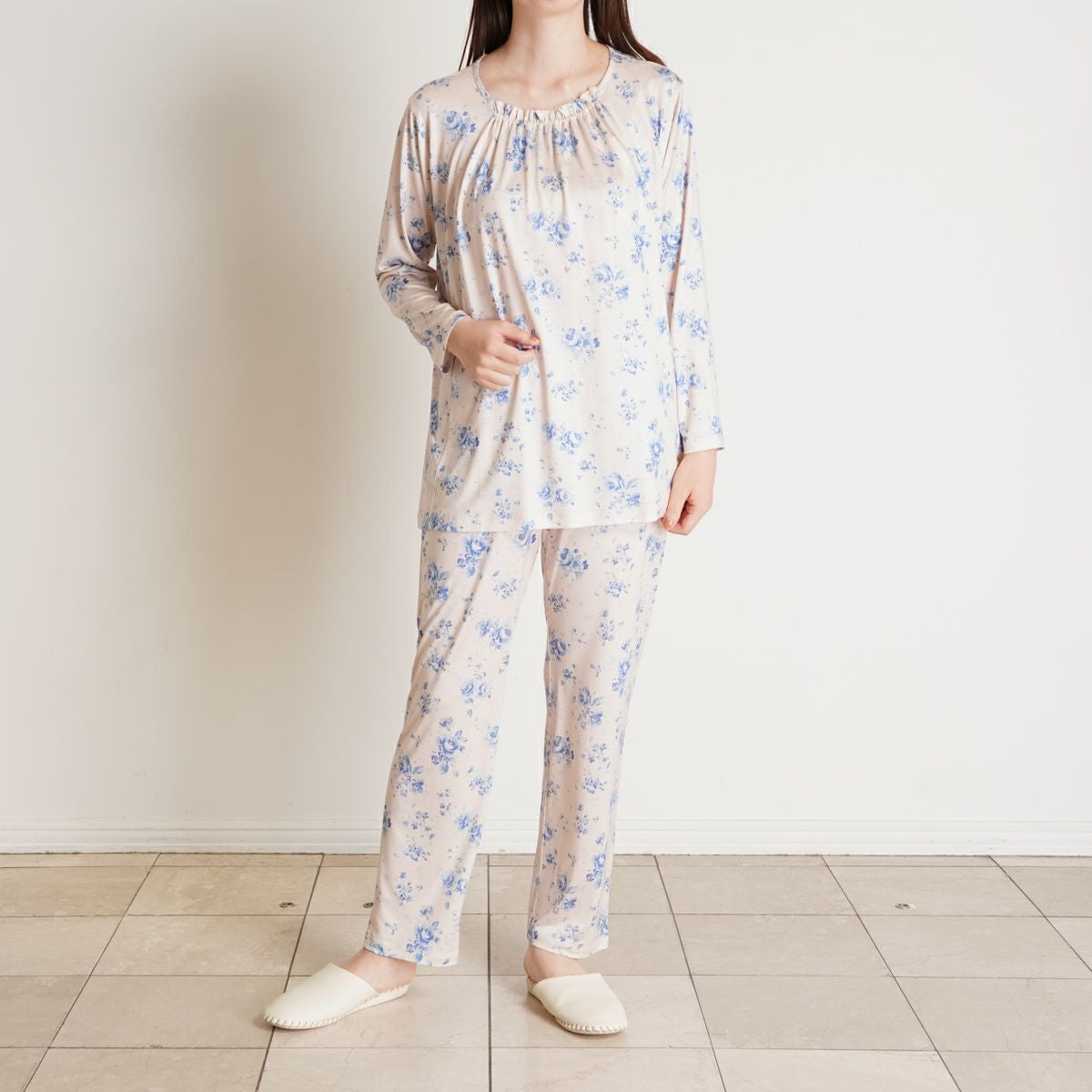 25シルクローズプリント[長袖パジャマ] | KID BLUE OFFICIAL ONLINE STORE