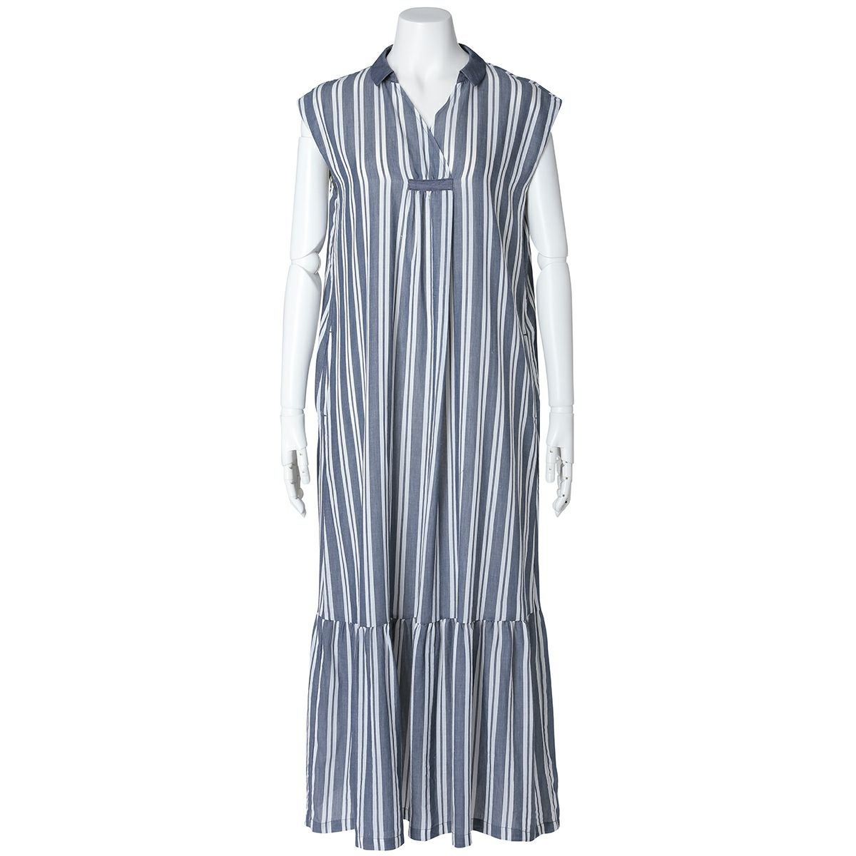 25シャンブレーデニム[フレンチスリーブワンピース] | KID BLUE