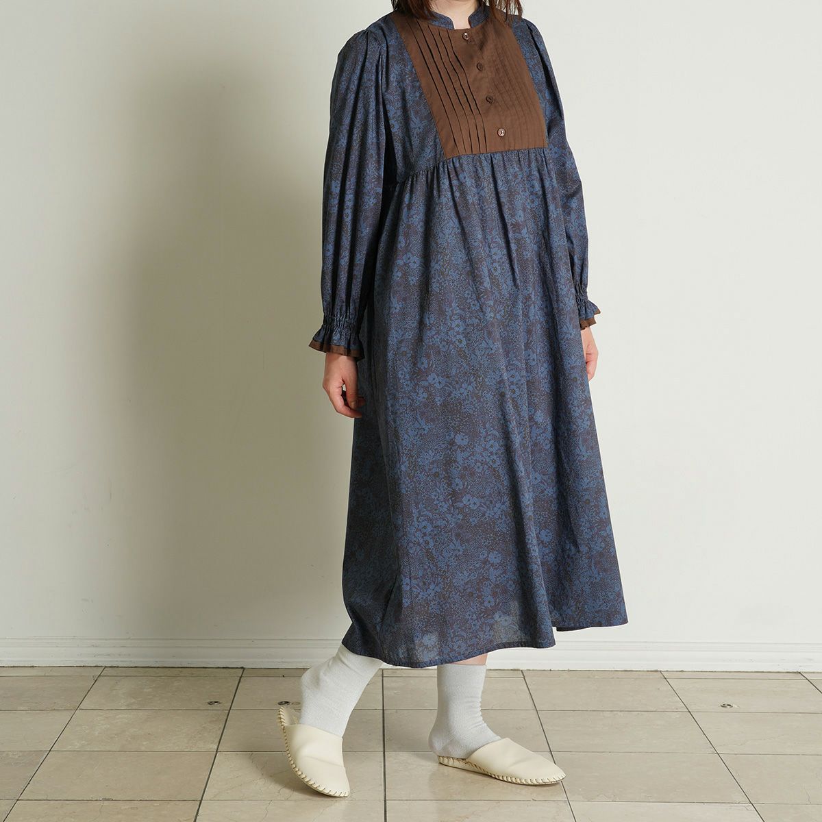 25AW LIBERTYプリント[長袖ワンピース] | KID BLUE OFFICIAL ONLINE STORE