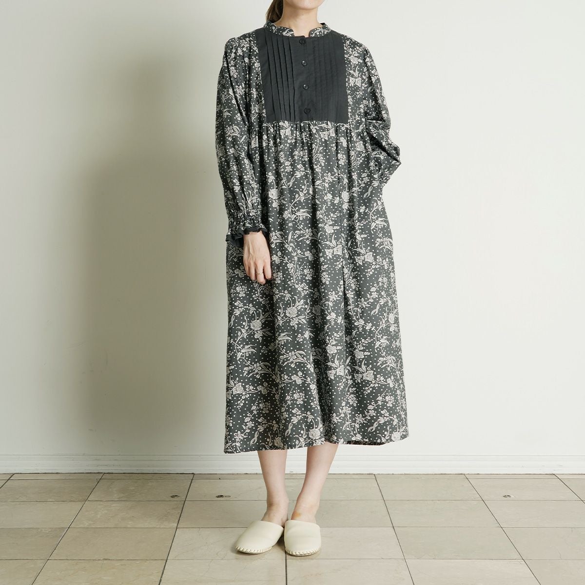 25AW LIBERTYプリント[長袖ワンピース] | KID BLUE OFFICIAL ONLINE STORE