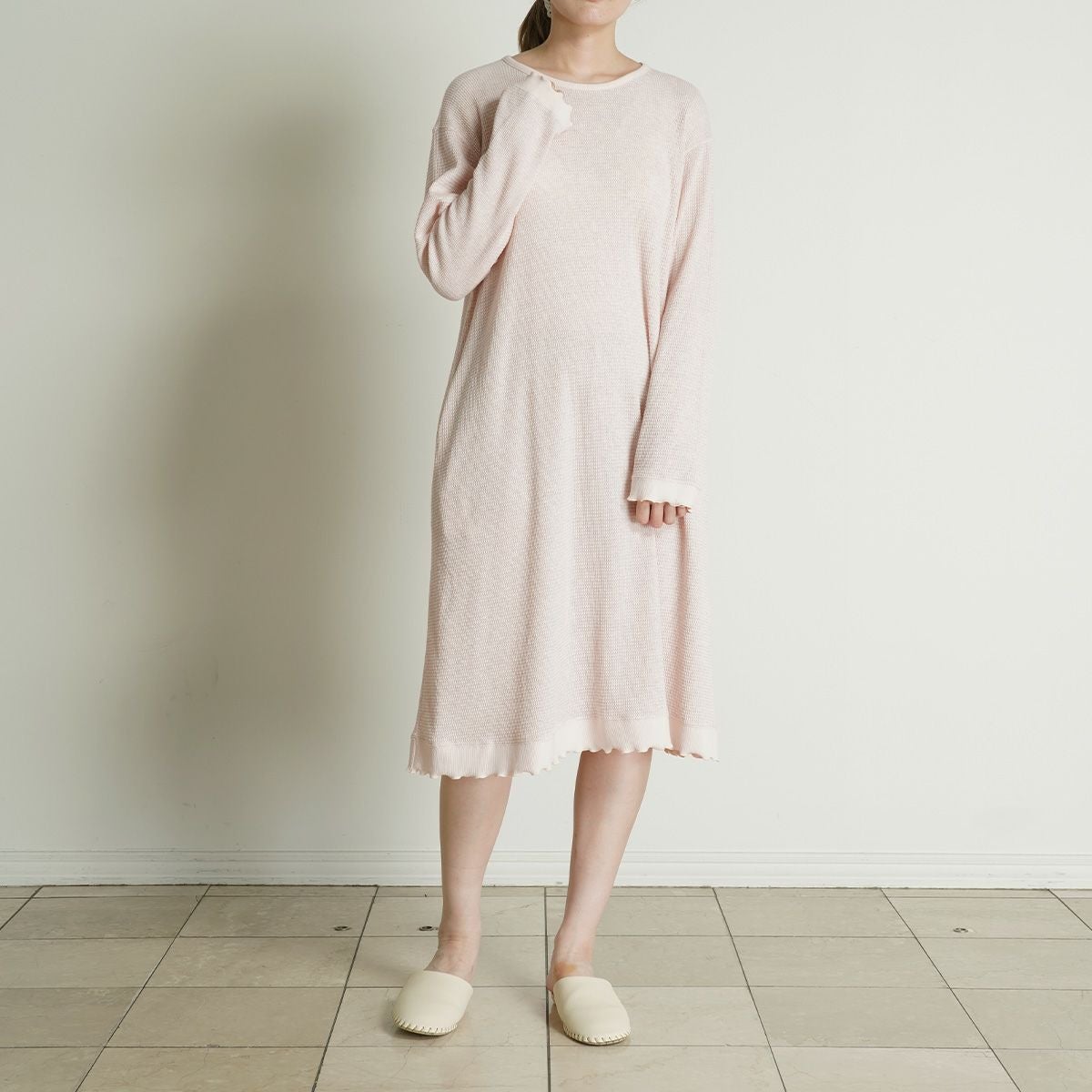 クロシェワッフル[長袖ワンピース] | KID BLUE OFFICIAL ONLINE STORE