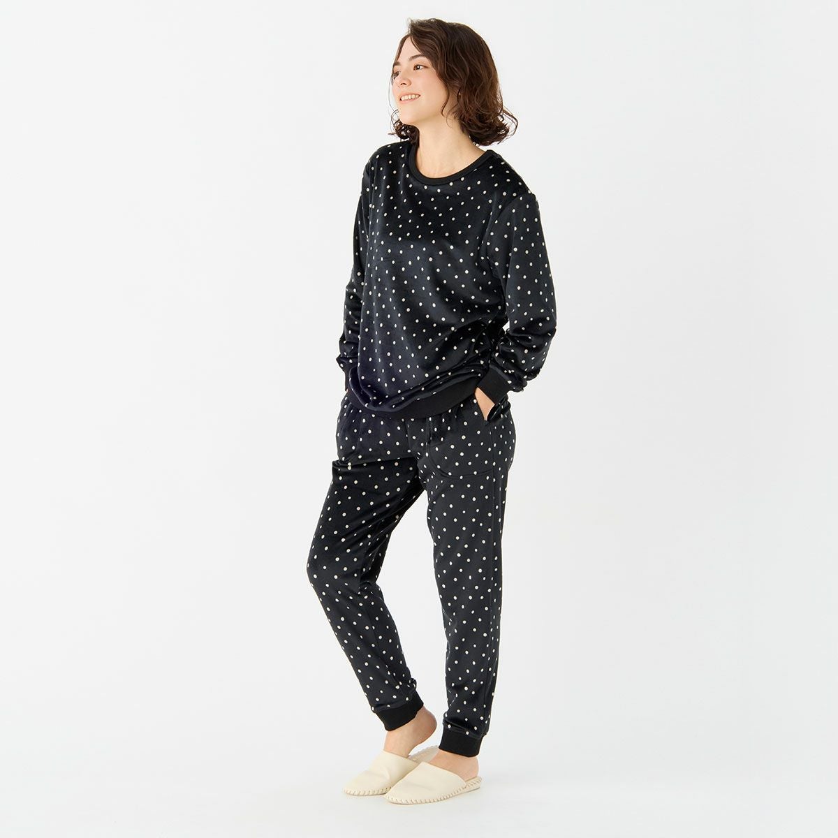 25ストレッチシャギードット[フルレングスボトムス] | KID BLUE