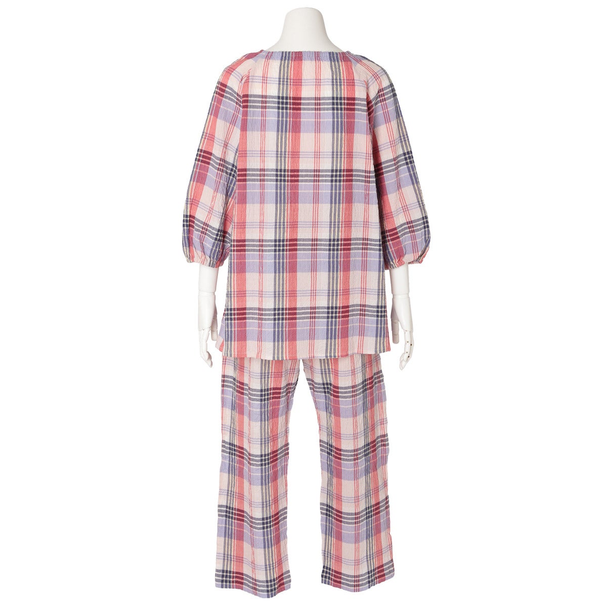 26シャーリングチェック[8分袖パジャマ] | KID BLUE OFFICIAL ONLINE STORE