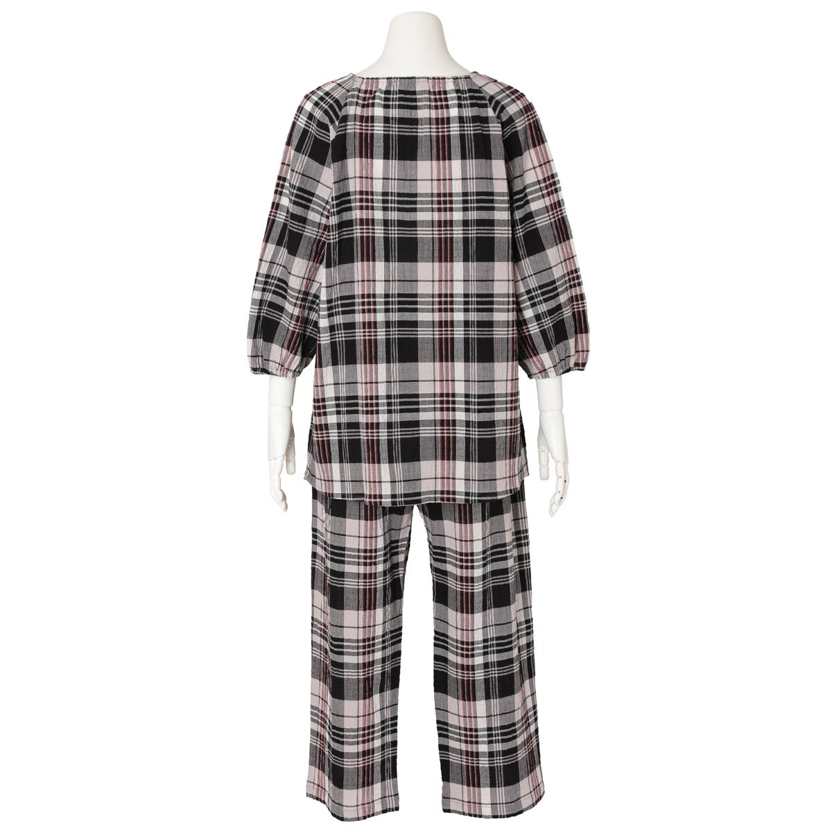 26シャーリングチェック[8分袖パジャマ] | KID BLUE OFFICIAL ONLINE STORE