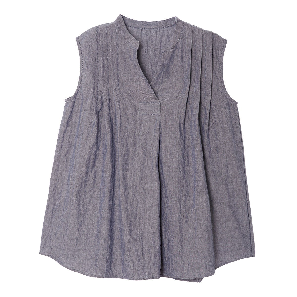 シャーリングシャンブレーツイル[ノースリーブトップス] | KID BLUE