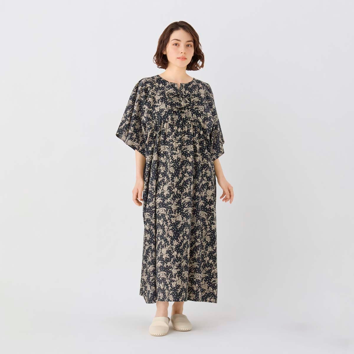 26LIBERTYプリント[5分袖ワンピース] | KID BLUE OFFICIAL ONLINE STORE