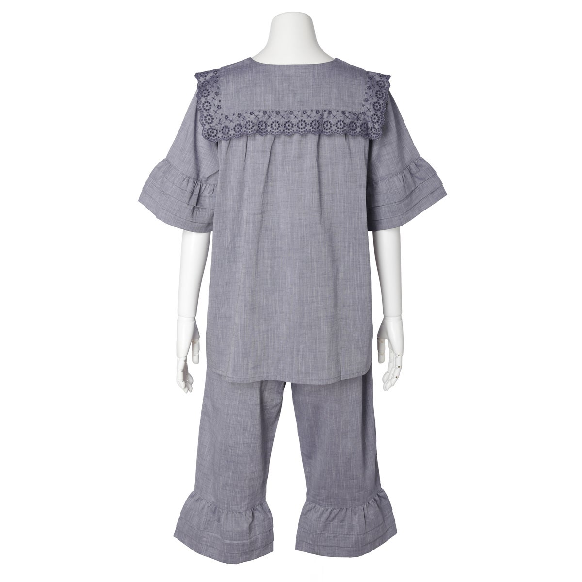 新品 KID BLUE ルームウェア UNISEX Lサイズ 値下げ 26シャンブレーエンブN[5分袖パジャマ] | KID BLUE OFFICIAL ONLINE STORE