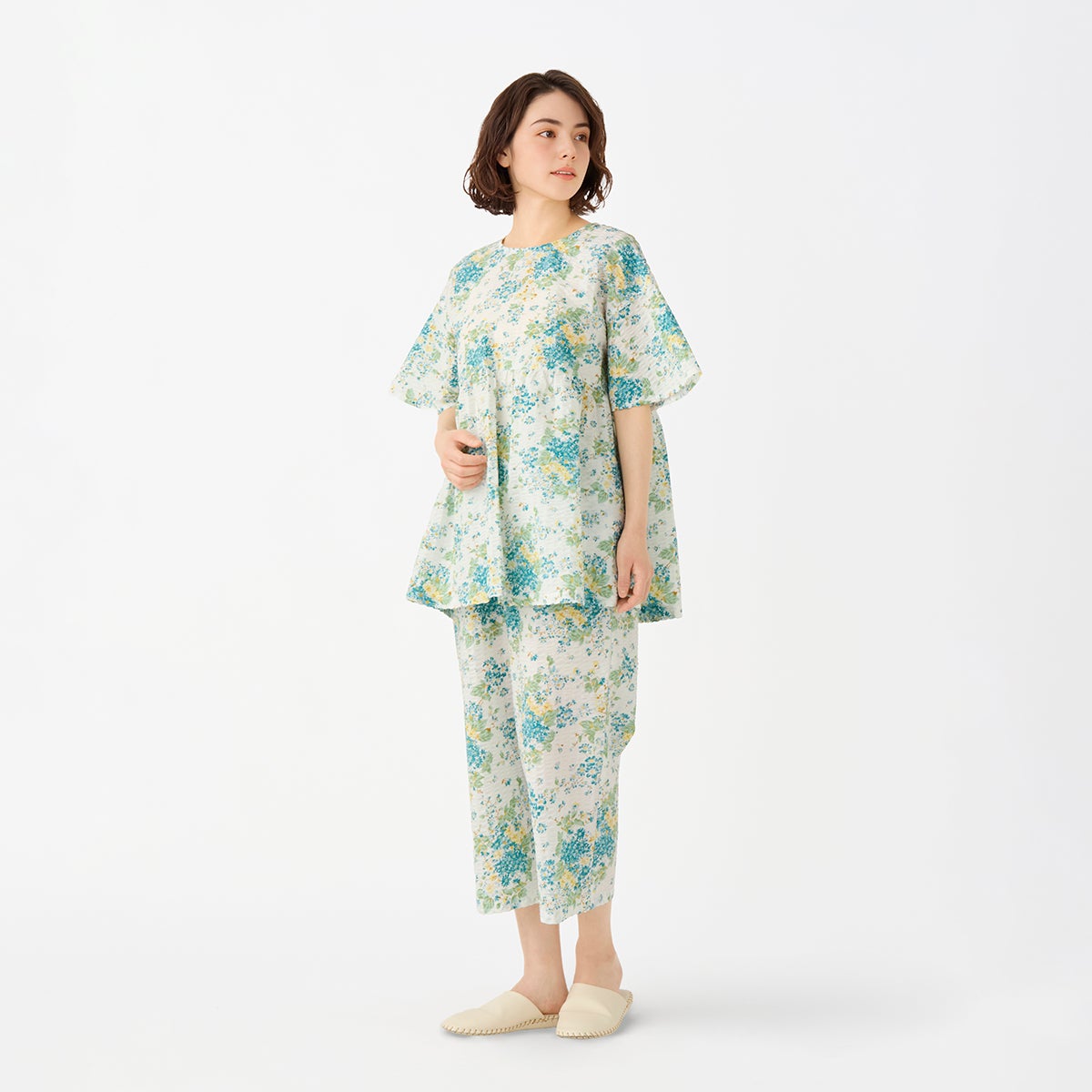 26フローラルガーデンN[5分袖パジャマ] | KID BLUE OFFICIAL ONLINE STORE